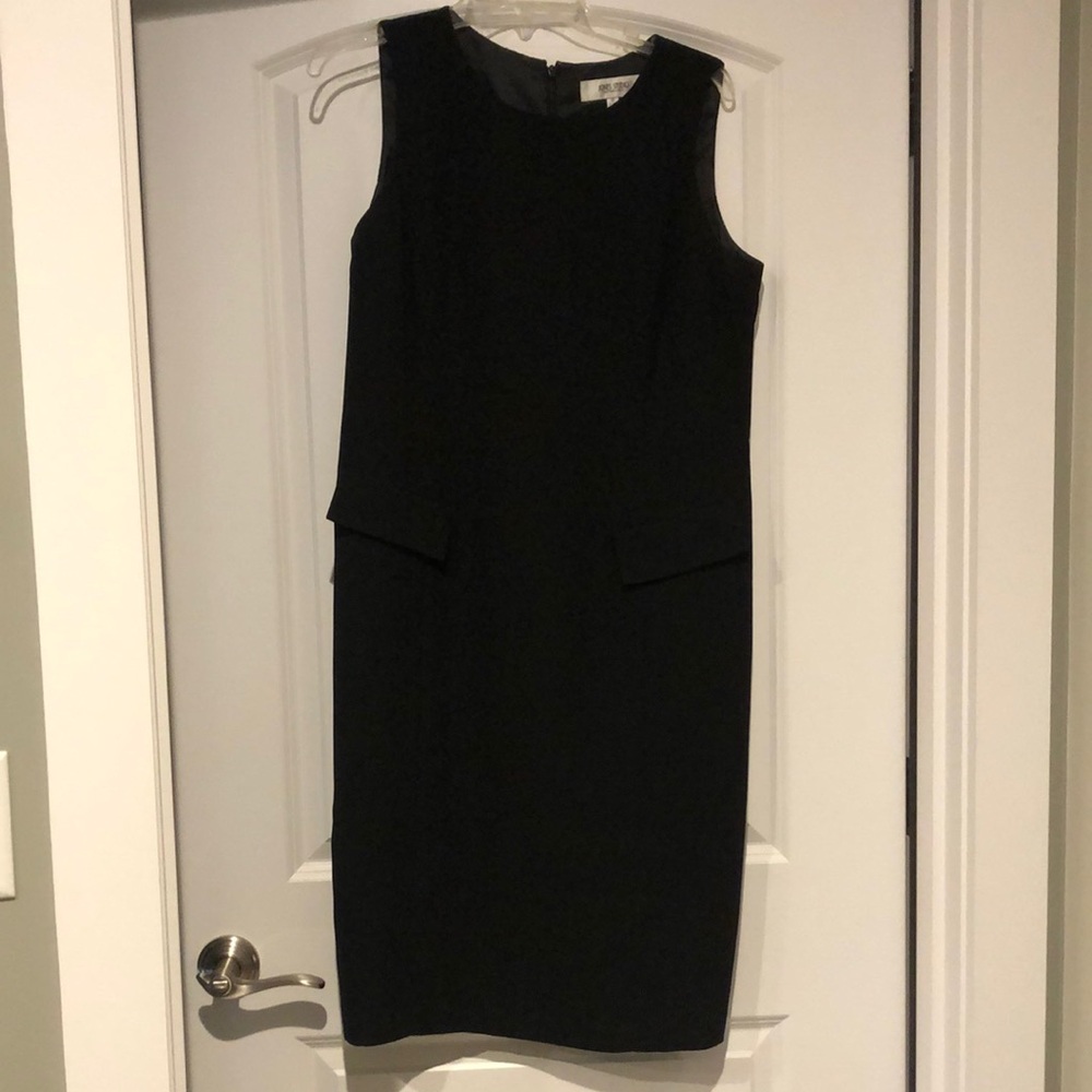 Black Sleeveless Sheath Midi Dress